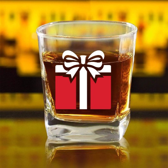 Gift box of joy Square Whiskey Glasses