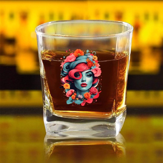 The Spring of Life Square Whiskey Glasses
