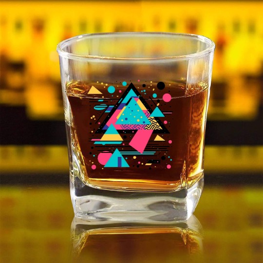 90s Design Square Whiskey Glasses