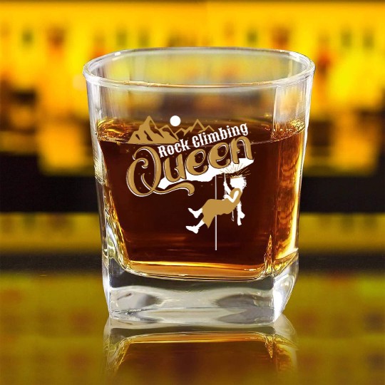 Rock Climbing Queen Square Whiskey Glasses