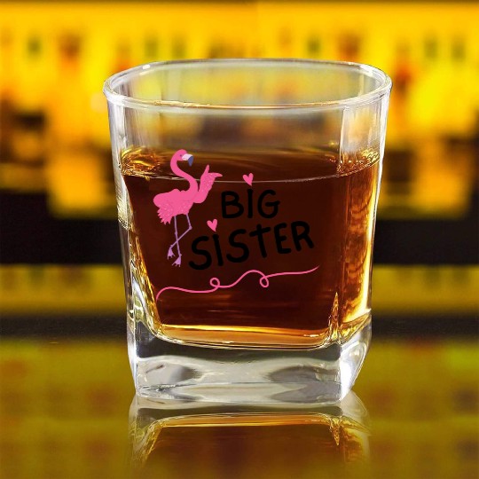 Big Sister Little Brother Matching Outfits Toddler Square Whiskey Glasses