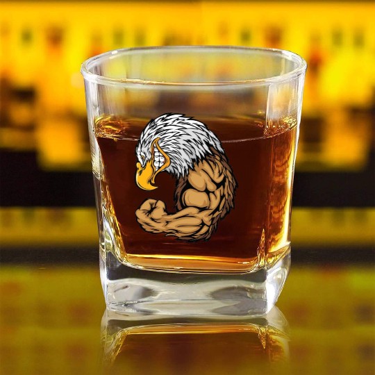 Strong eagle Square Whiskey Glasses