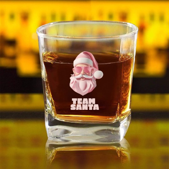 Team Santa Square Whiskey Glasses