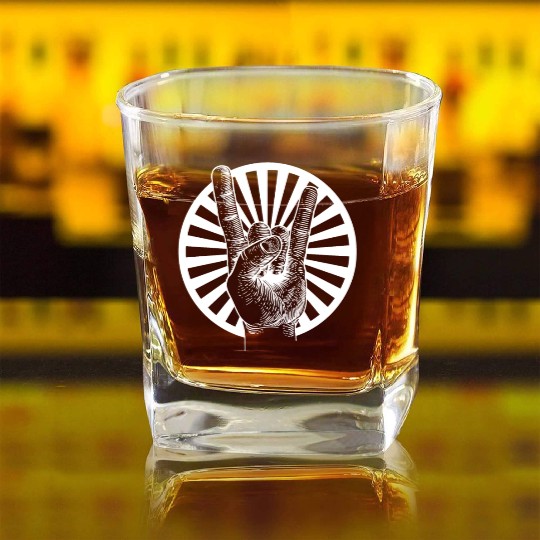 Rock And Roll Square Whiskey Glasses