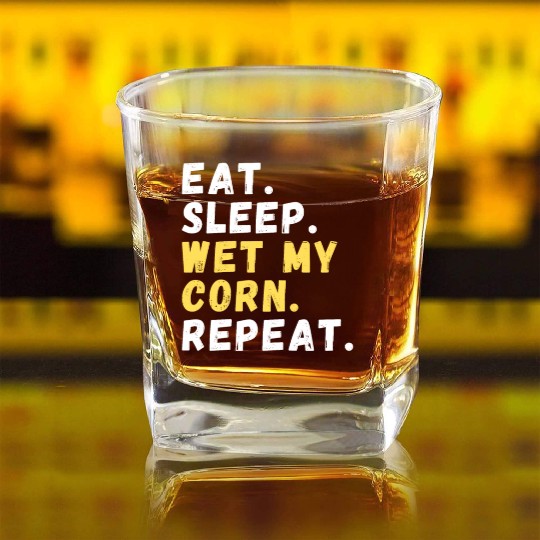 Maize Grower Home Gardening Cornfield Square Whiskey Glasses