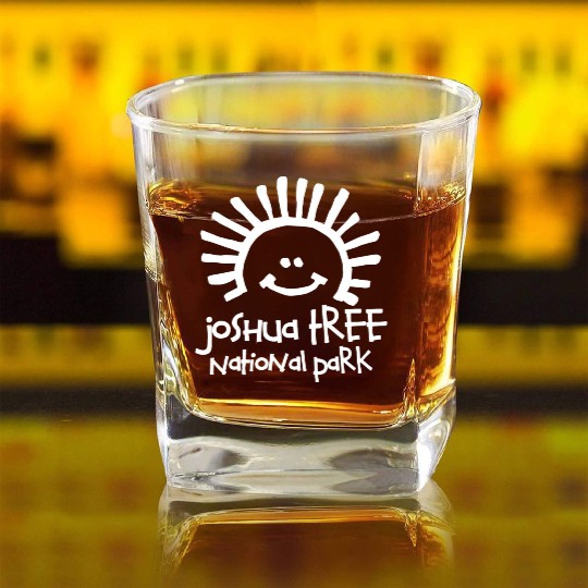 Joshua Tree National Park Souvenirs Gifts Vacation Square Whiskey Glasses