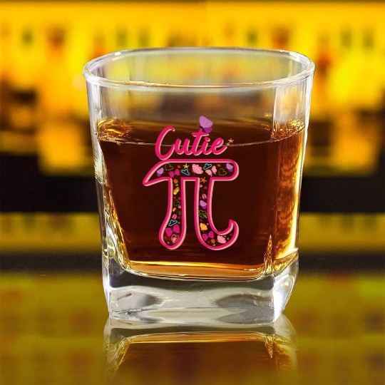 Cutie Pi Happy Pi Day Women s Math Teacher Girls Square Whiskey Glasses