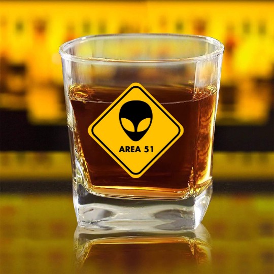 Area 51 Square Whiskey Glasses