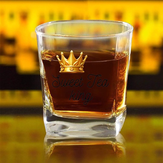 sweet tea king Square Whiskey Glasses