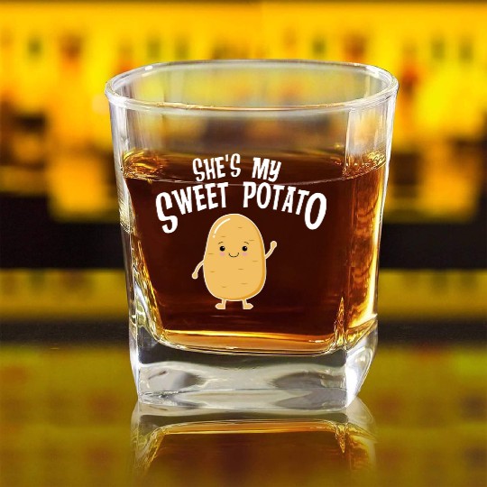 She's My Sweet Potato Square Whiskey Glasses