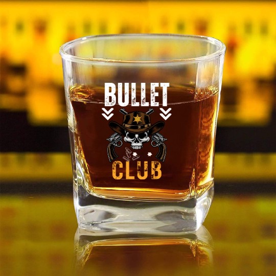 Skeleton Arsenal Bullet Club Commando Square Whiskey Glasses Square Whiskey Glasses