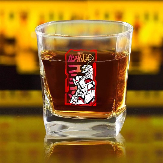 Gundam unicorn Square Whiskey Glasses