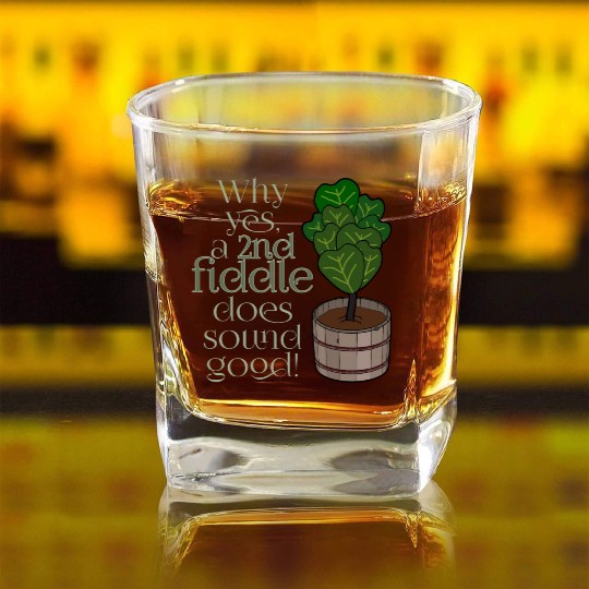 2nd fiddle... leaf fig Square Whiskey Glasses