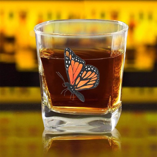 Monarch butterfly 1 Square Whiskey Glasses