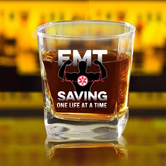 Saving One Life Doctor Or Medical Staff Gift Square Whiskey Glasses