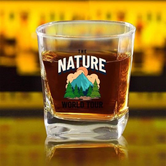 The Nature World Tour Square Whiskey Glasses