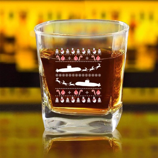 Submarine Service Submariner Ugly Square Whiskey Glasses