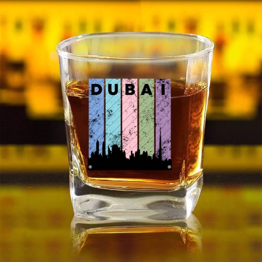 Dubai Love City Square Whiskey Glasses