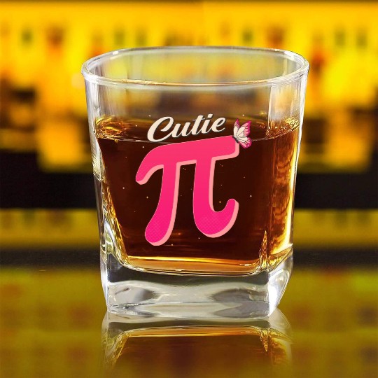 Pi Day Square Whiskey Glasses Women Kids Men Toddler Math Teacher