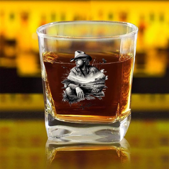 Toby Keith Square Whiskey Glasses