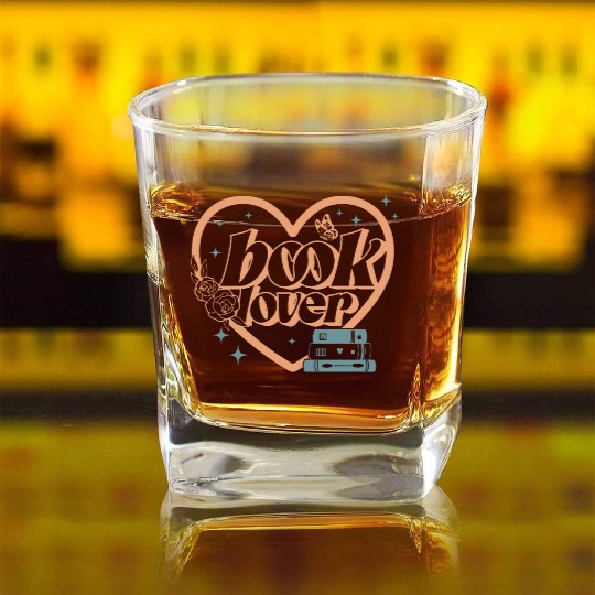 Book Lover Square Whiskey Glasses