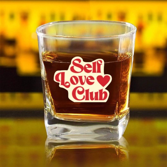 Self Love Club Square Whiskey Glasses