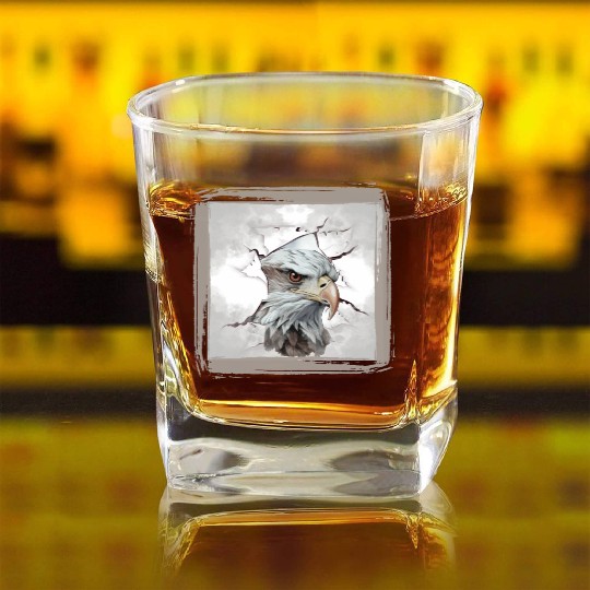Eagle. Square Whiskey Glasses