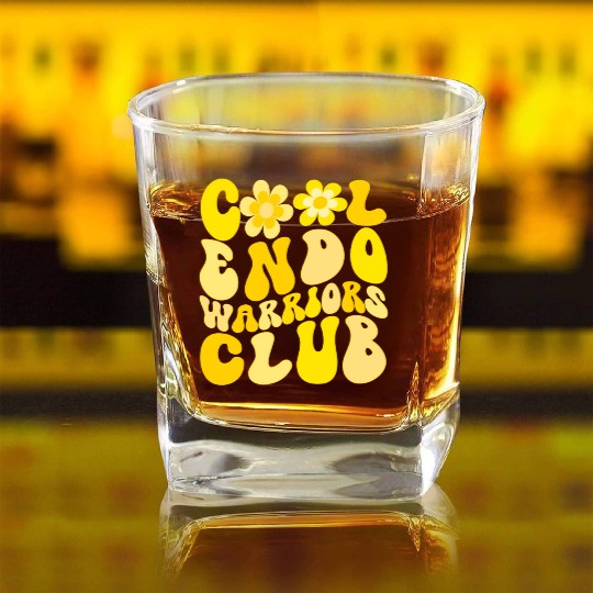 Cool Endometriosis Warriors Club Square Whiskey Glasses
