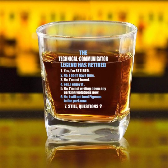 Retirement gift idea Retired Square Whiskey Glasses