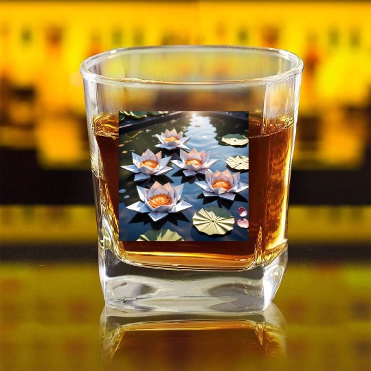 Lotus Origami Square Whiskey Glasses