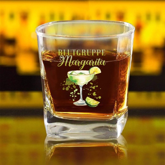 Blutgruppe Margarita Tequila Stag Party Square Whiskey Glasses