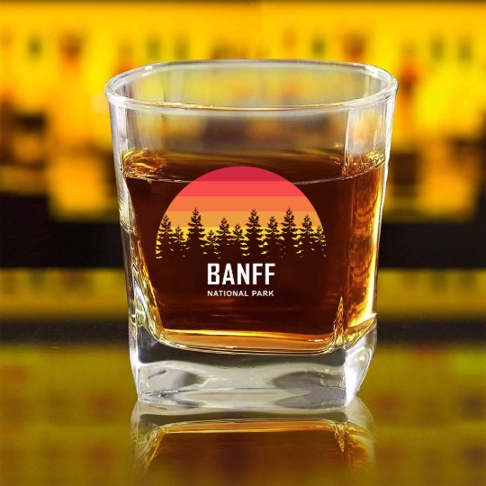 Banff National Park Square Whiskey Glasses