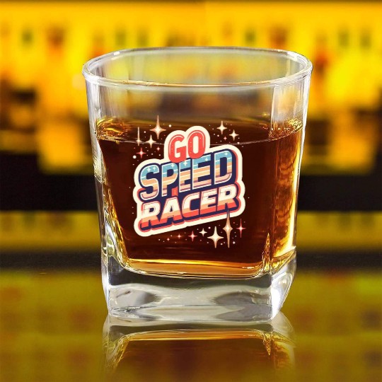 Go speed racer Square Whiskey Glasses