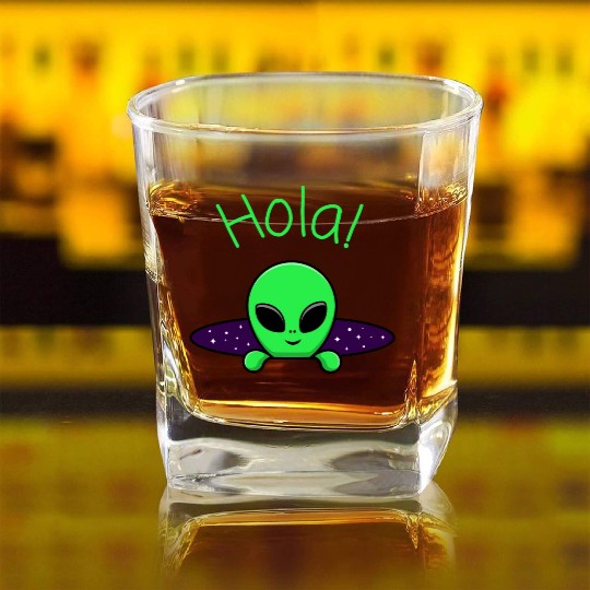 Hola Alien Square Whiskey Glasses