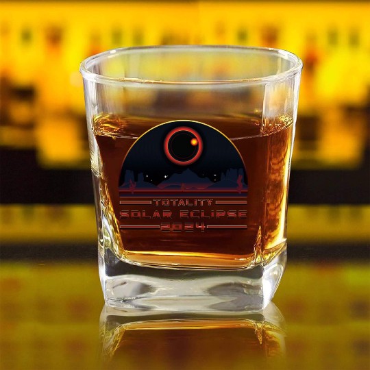 Totality Solar Eclipse 2024 - Science Square Whiskey Glasses