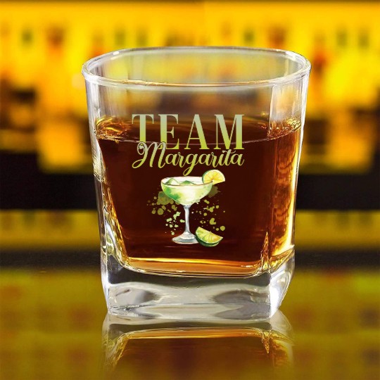 Team Margarita Tequila Stag Party Square Whiskey Glasses