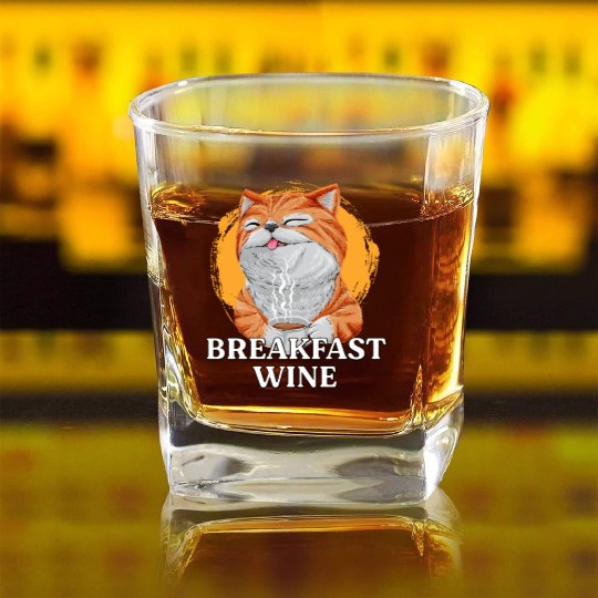 Breakfast Wine Coffee Lover Wine Lover Caffeine Ch Square Whiskey Glasses