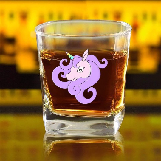 pony lucu Square Whiskey Glasses
