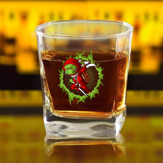 The Fighter Ninja Turtle Square Whiskey Glasses