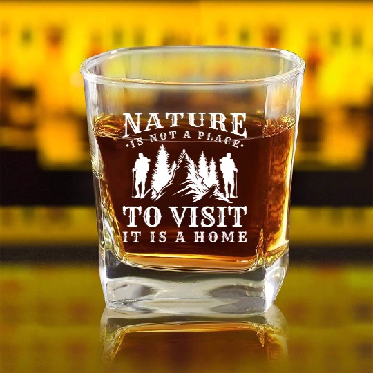 Mountaineering Rocks Sport Climbing Mountains Square Whiskey Glasses