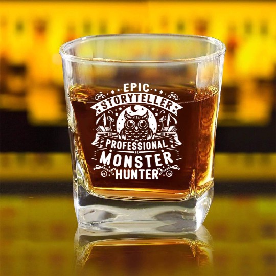 Epic Storyteller Professional Monster Hunter Square Whiskey Glasses