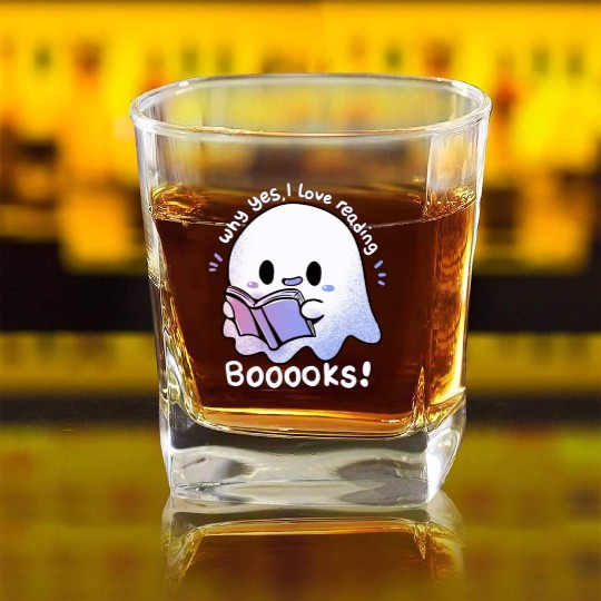 Why yes, I love reading booooks Square Whiskey Glasses