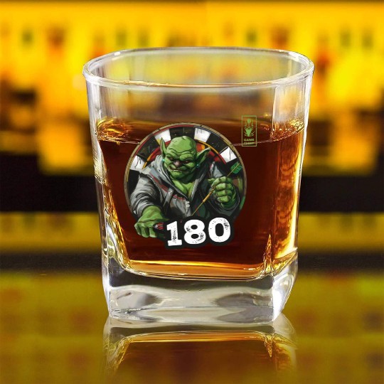 Darts 180 Green Game Champ Dart - Dart Team Square Whiskey Glasses
