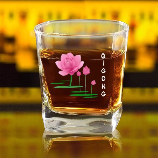 Lotus Tai Chi & Qi Gong Instructors & Practitioner Square Whiskey Glasses