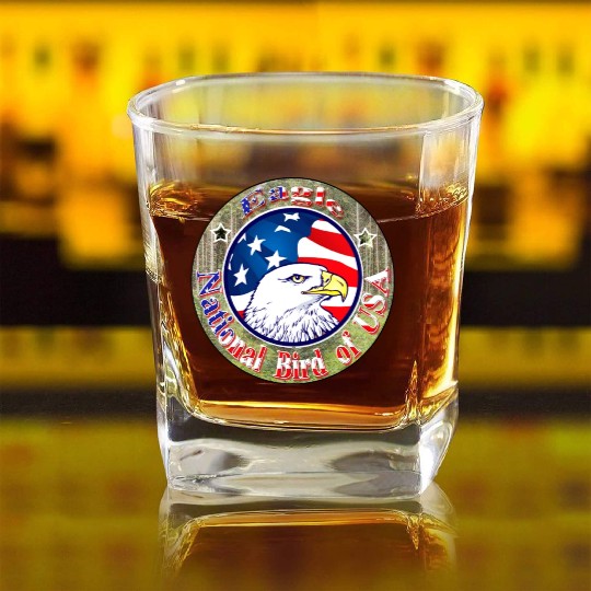 Hanes Youth Square Whiskey Glasses USA Eagle