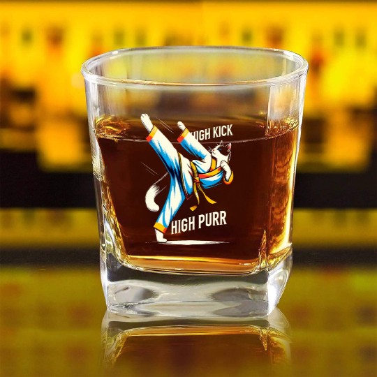 Kung Fu Chinese Kung Fu Asian Kung Fu Self defense Square Whiskey Glasses