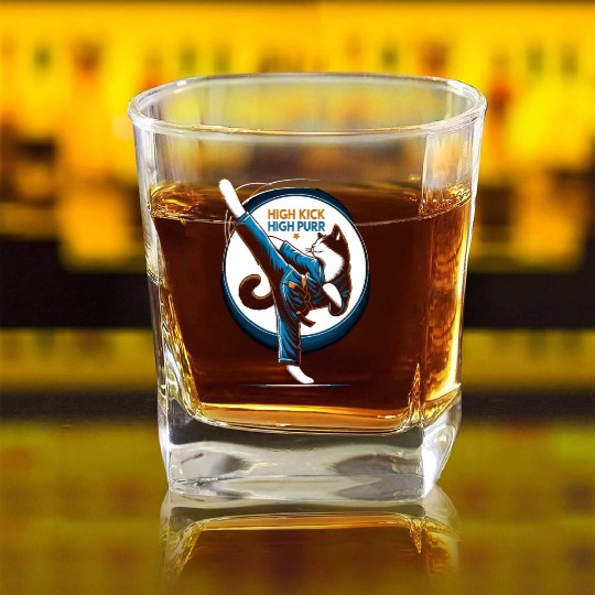 Kung Fu Chinese Kung Fu Asian Kung Fu Self defense Square Whiskey Glasses