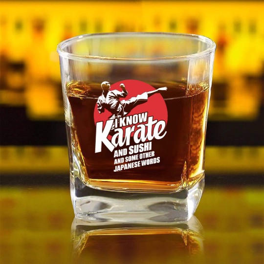 Kung Fu Chinese Kung Fu Asian Kung Fu Self defense Square Whiskey Glasses