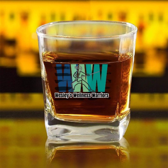 Wesley's Wellness Warriors - First Steps Fundraise Square Whiskey Glasses