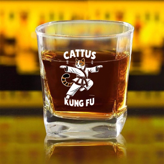 Kung Fu Chinese Kung Fu Asian Kung Fu Self defense Square Whiskey Glasses